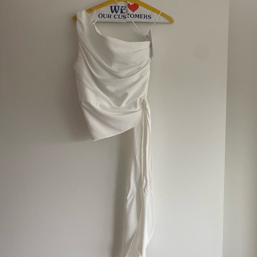 Amanda Uprichard White Bexley Sleeveless Top